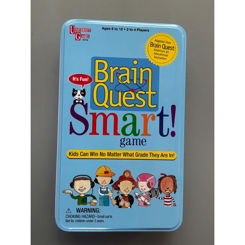 University Games Brain Quest Smart! Educational Card Game in Travel Tin 01714
